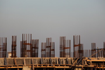 steel rods from a construction site
