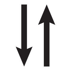 Up and down arrow vector isolated eps10