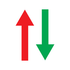 Up and down arrow vector isolated eps10