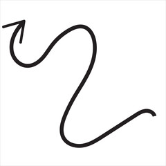 Curved arrow vector illustrator eps arrow icon. EPS 10