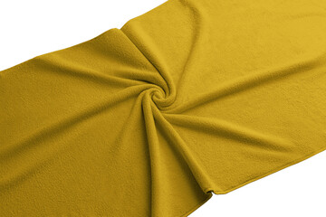 Yellow twisted towel mockup PNG