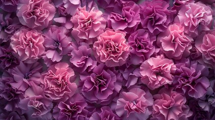 bright purple carnation background Each delicate petal adds to the intricate beauty of the scene. This creates an eye-catching composition that appeals to the senses.