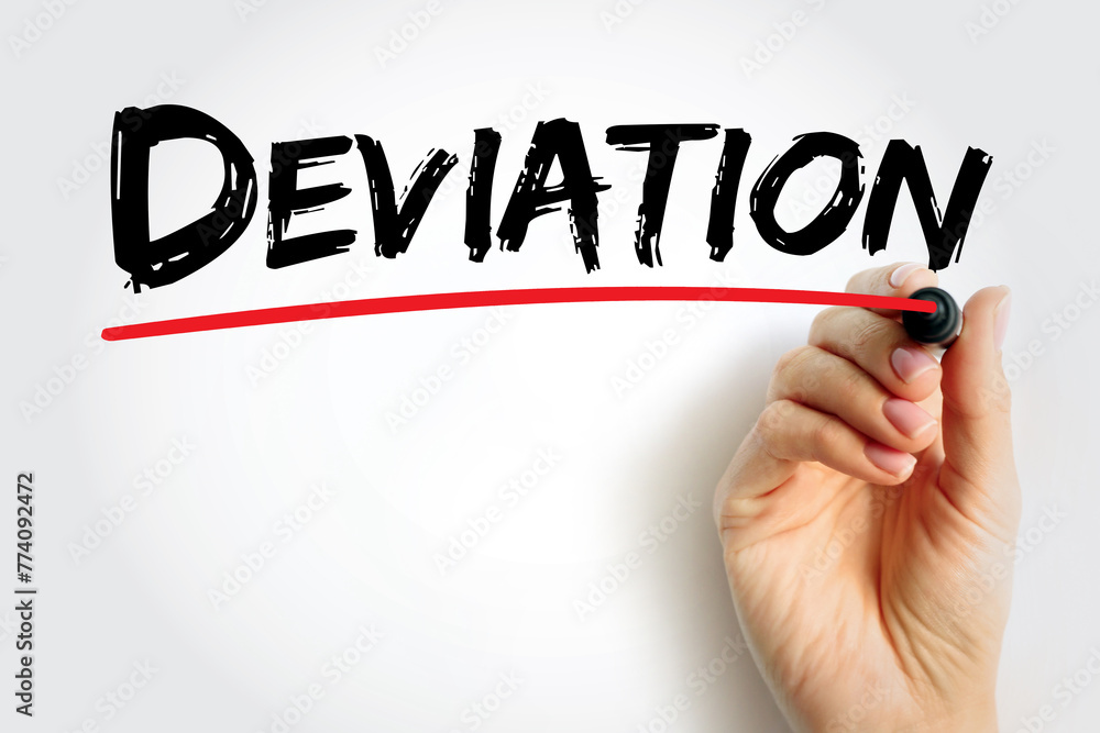 Aufkleber deviation is a measure of difference between the observed value of a variable and some other value, 