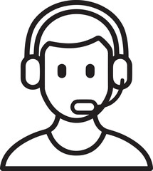User with headphone icon 