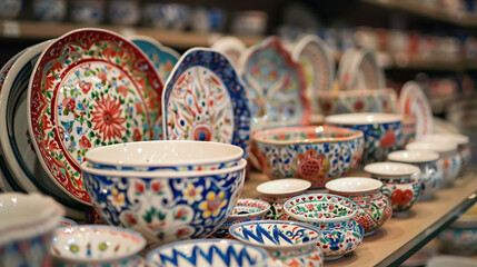 Iznik ceramics: Ceramics decorated with colorful floral and geometric patterns