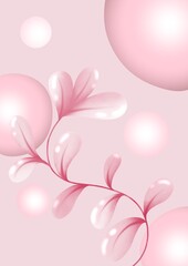 pink leaf background