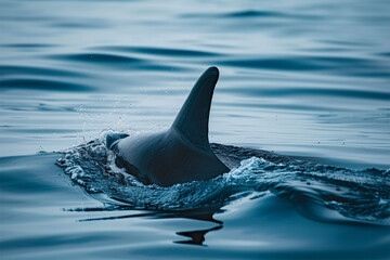 Photo of a single dolphin fin