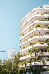 Modern green building in Monaco