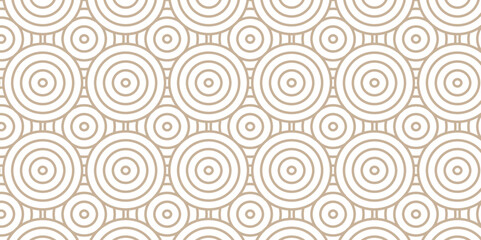Fototapeta premium Overlapping Pattern Minimal diamond geometric waves spiral transparent and abstract circle wave line. brown seamless tile stripe geometric create retro square line backdrop pattern background.