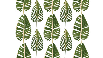 Fototapeta na wymiar Tropical leaves floral pattern vector illustration