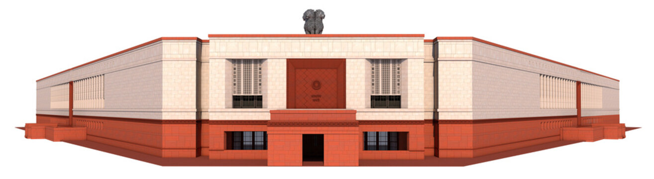 Indian New Parliament 3d Render