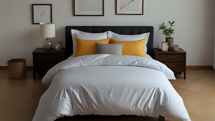 Modern Bedroom, Duvet Cover Mockup