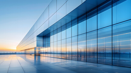 A data center, with sleek metallic architecture as the background, during a system upgrade