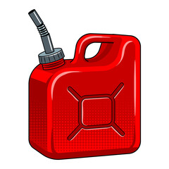 Gasoline jerrycan pop art PNG illustration