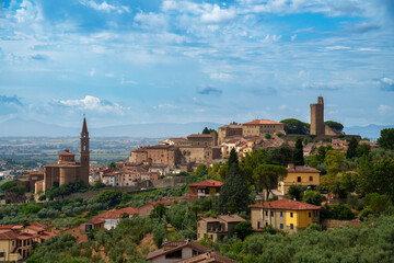Fototapeta na wymiar Historic buildings of Castiglion Fiorentino, Tuscany, Italy