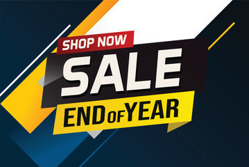End of year Sale word concept vector illustration with lines and 3d style, landing page, template, ui, web, mobile app, poster, banner, flyer, background, gift card, coupon, label, wallpaper

