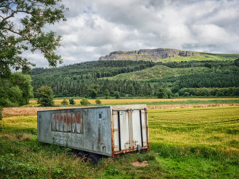 Landscape near River Roe - Abandoned Trailer Near River Roe