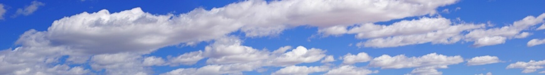 Panorama view of blue sky and clouds for background in Arizona, USA