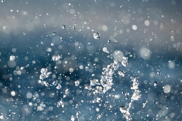 Beautiful shot of water splashes