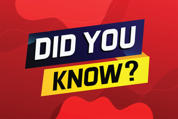 Did you know ? word concept vector illustration and 3d style, landing page, template, ui, web, mobile app, poster, banner, flyer, background, gift card, coupon, label, wallpaper

