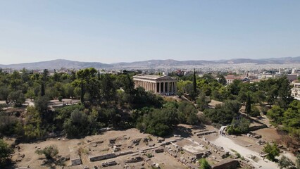 Fototapeta na wymiar Aerial view of the Ancient Agora of Athens, Greece