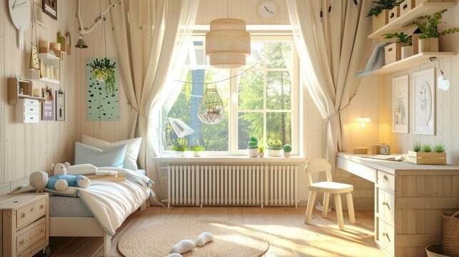 Beautiful, cozy and light children room --ar 16:9 --v 6.0 - Image #4 @kashif320
