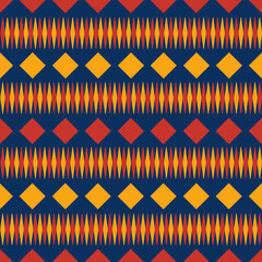 Ethnic abstract ikat art. Seamless pattern in tribal, folk embroidery, and Mexican style. Aztec chevron art ornament print.Design for carpet, wallpaper, clothing, wrapping, fabric, cover, textile,deco