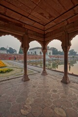 Vertical shot of the view from the historic Shalamar Bagh in Lahore, Pakistan