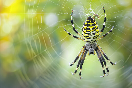 Spider with black and yellow skin
