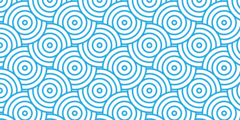 Fototapeta na wymiar Abstract Minimal overlapping diamond geometric waves spiral abstract circle wave line. blue seamless tile stripe geometric create retro square line backdrop pattern background.