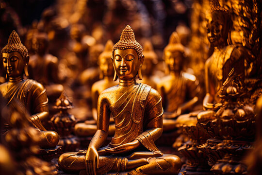 Golden Buddha Statues.