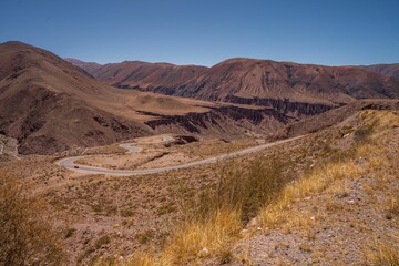 Cuesta de Lipan gorge in Purmamarca village in Jujuy, Argentina