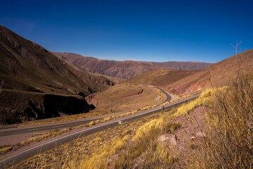 Cuesta de Lipan gorge in Purmamarca village in Jujuy, Argentina
