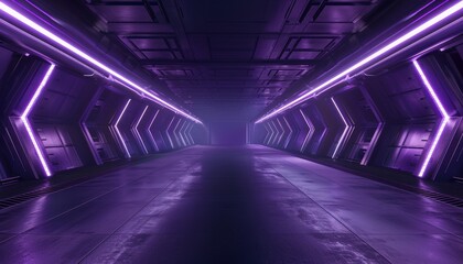 Sci Fi Futuristic Smoke Fog Neon Laser Garage Room,blue pink violet neon abstract background,ultraviolet light,night club Cyber Undergound Warehouse Concrete Reflective Studio,3D Render illustration