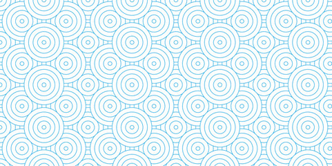 Abstract Minimal overlapping diamond geometric waves spiral abstract circle wave line. blue seamless tile stripe geometric create retro square line backdrop pattern background.
