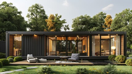Minimalist Container House with Modern Minimalism Design

