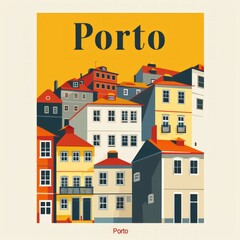 Geometric Modernism City Poster of Porto

