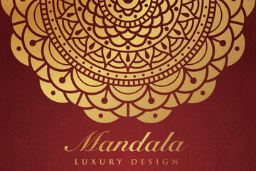 Luxurious decorative pattern background design, retro mandala pattern design