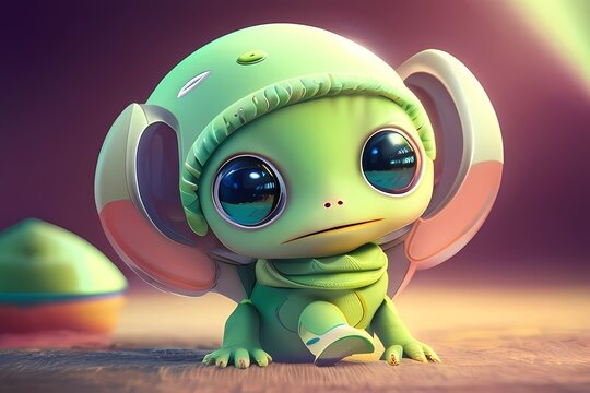 green alien monster cartoon