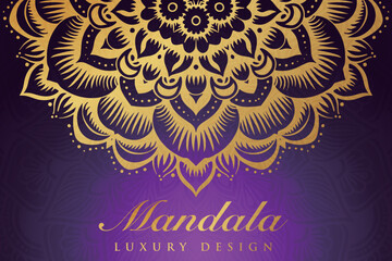 Luxurious decorative pattern background design, retro mandala pattern design