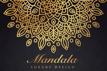 Luxurious decorative pattern background design, retro mandala pattern design