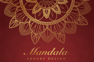 Luxurious decorative pattern background design, retro mandala pattern design
