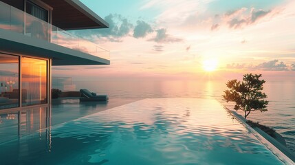 Luxurious Pool Villa Penthouse: Sunset Ocean View