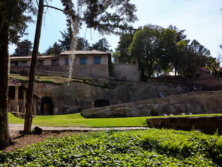 Obraz premium Huasca de Ocampo, 29 de marzo de 2024, Hidalgo, México, hacienda de san Miguel Regla.
