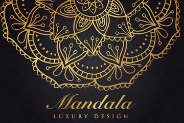 Luxurious decorative pattern background design, retro mandala pattern design