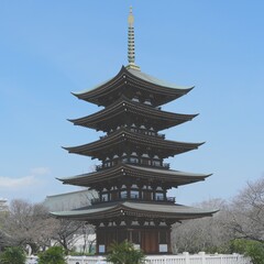 five-story pagota in nittaiji, Japan
