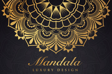 Luxurious decorative pattern background design, retro mandala pattern design