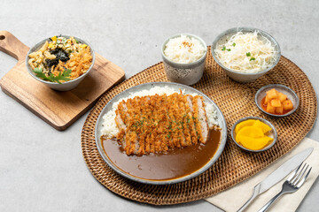 Pork cutlet, donkatsu, mini, udon, cheese cutlet, yumikatsu, tomahawk, katsu, curry, soba, set, Japanese, sauce,