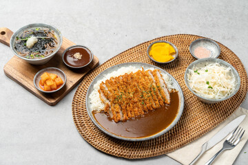 Pork cutlet, donkatsu, mini, udon, cheese cutlet, yumikatsu, tomahawk, katsu, curry, soba, set, Japanese, sauce,