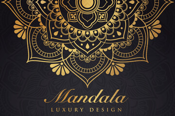 Luxurious decorative pattern background design, retro mandala pattern design